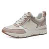 Keilsneaker TAMARIS, Damen, Gr. 39, rosa (rosé kombiniert), Lederimitat, unifarben mit Farbeinsätzen, sportlich, Schuhe, Freizeitschuh, Halbschuh, Schnürschuh mit Außenreißverschluss