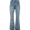 Bequeme Jeans 2Y STUDIOS "2Y Studios 2Y Firio Destroyed Straight Jeans", Herren, Gr. 32, Normalgrößen, blau (sand blau), 100% Baumwolle, unifarben, casual, normal, Jeans