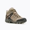 Wanderschuh MERRELL "ACCENTOR 3 MID WP", Gr. 42, braun (pecan), Leder, Textil, sportlich, Schuhe, wasserdicht