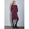 Jerseykleid STREET ONE, Damen, Gr. 36, N-Gr, rot (mulberry rot), Jersey, Obermaterial: 47% Polyester, 45% Viskose, 8% Elasthan, casual, bequem knielang, 3/4-Ärmel, Kleider