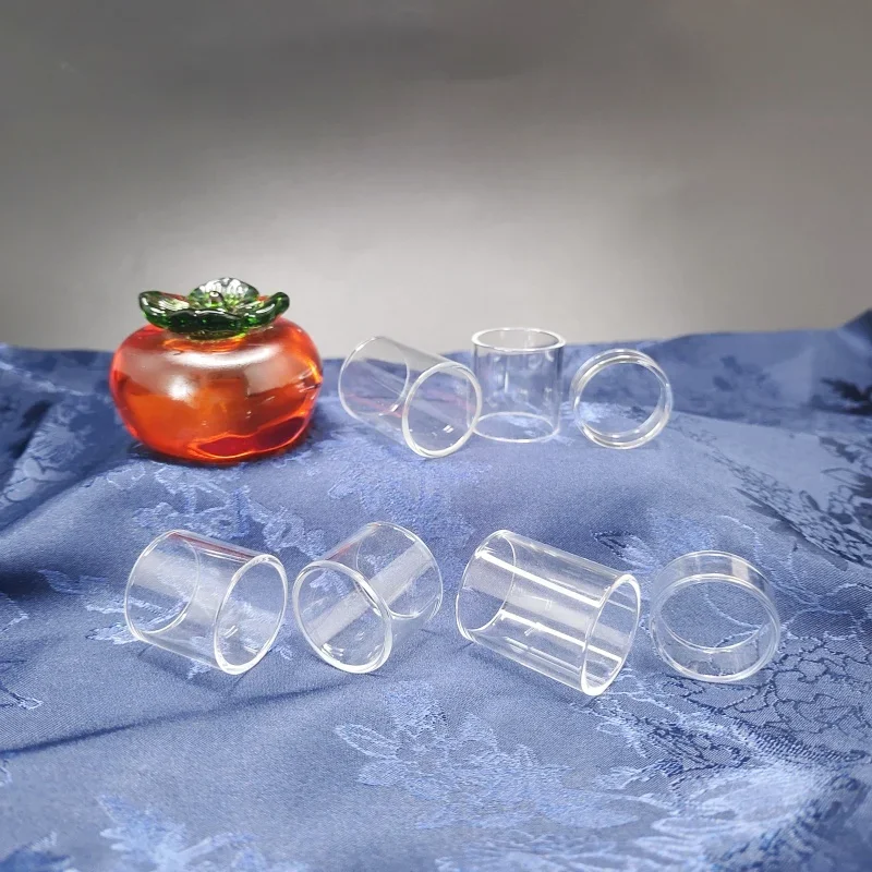 Handgeblasenes Glas, Obst-Ornament, Dekoration, Statue, Persimmon-Form mit Glas-OD23-mm-Basis für Auto-Innendekoration, 1 Packung Image