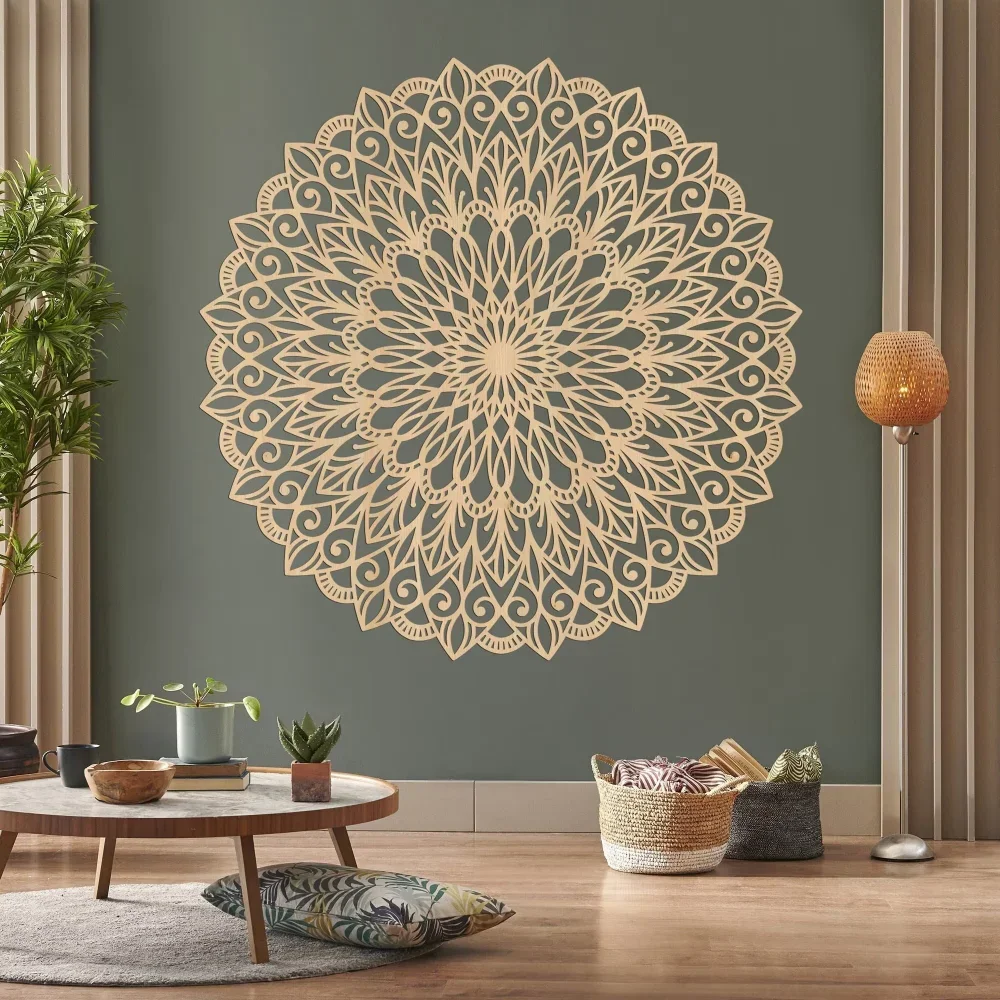 1 PC Elegant Metal Products Mandala – Machen Sie Ihren Innenbereich einzigartig mit Metallmandala. Elegante Wandkunst, Blume, Metallwandpaneel.