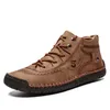Herrenschuhe Leder Unisex Wanderschuhe Damen Handnähen Outdoor genäht Herren Freizeitstiefel