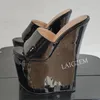DOHBANER Frauen Sandalen Plattform Keile 22 CM High Heels Pumps Höhe Erhöhen Handgemachte Damen Schuhe Frau Große Größe 36 41 43 46 48