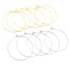 20 teile/los Gold Edelstahl Großen Kreis Draht Hoops Schleife Ohrringe Hohe Qualität für DIY Baumeln Ohrring Schmuck Machen Liefert