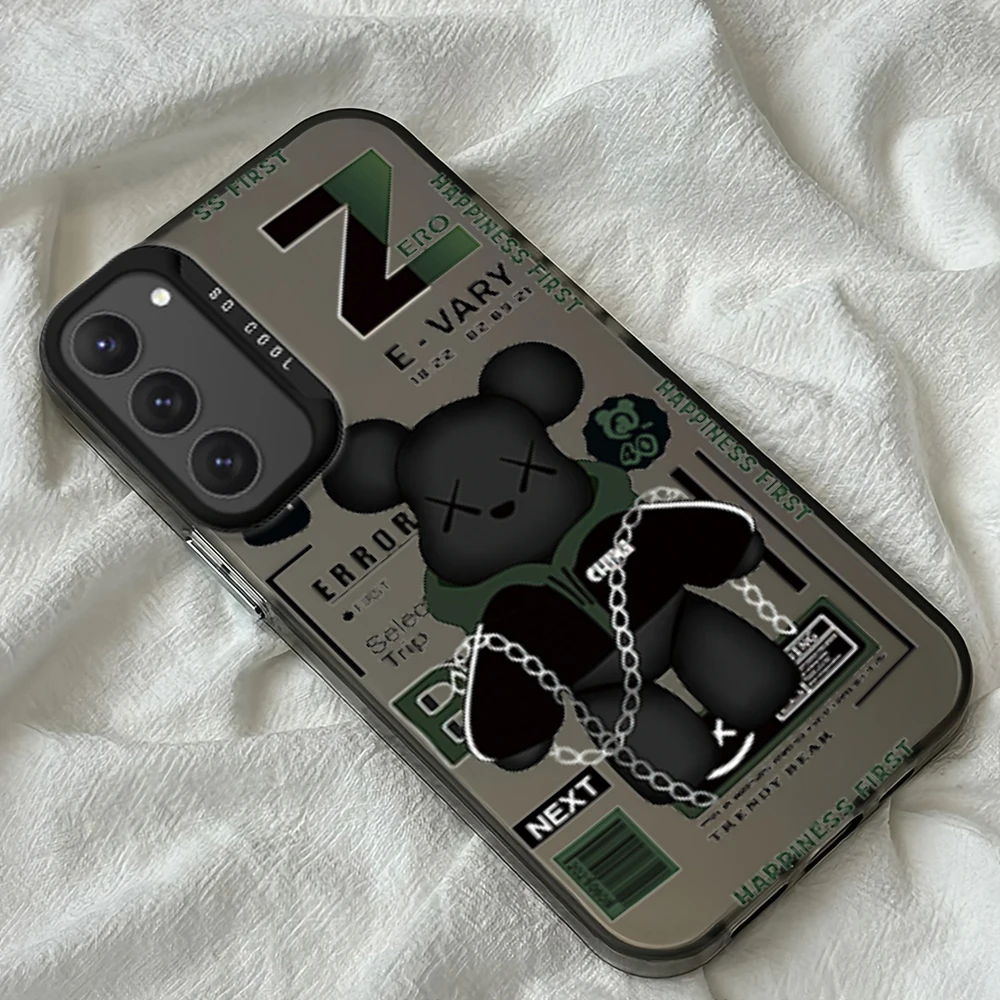 Fashion Ins Hülle für B-Bear-S Samsung Galaxy S24 S23 S22 S21 S20 FE Ultra Plus 4G 5G S-Stones Anti Fall Matte Rückseite Image