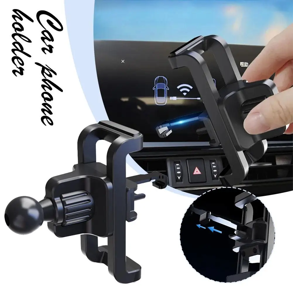 Universal Auto Air Vent Clip Handy Halter Stehen 17mm Kugelkopf Basis Auto Air Outlet Haken Clamp Zubehör Auto GPS Halterungen Image