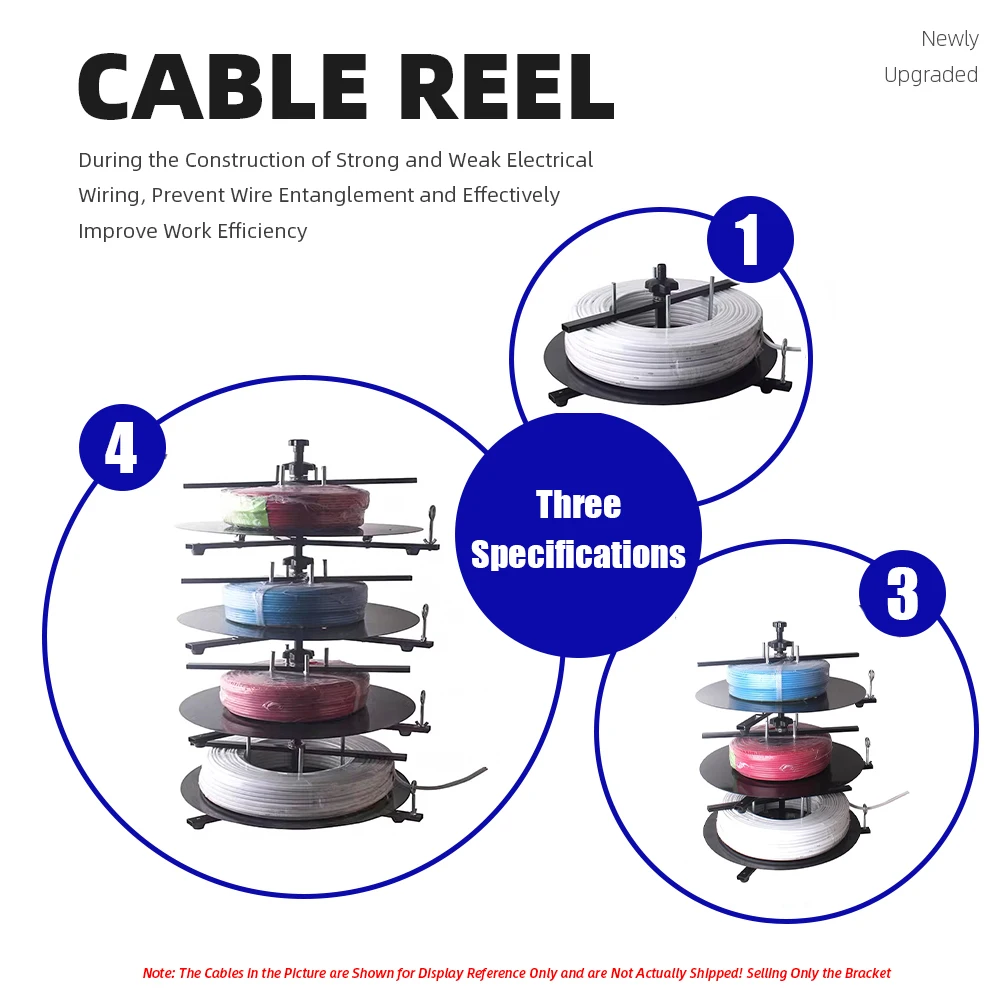 Drahtspender, Rack, Kabelspender, Ständer, Elektriker, Entladeschale, Drahtspulenhalter für Stromkabel, Videokabel Image