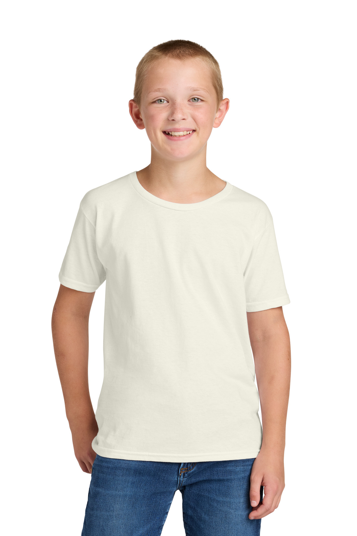Jerzees 363Y Classics Youth Cotton T-Shirt in Sweet Cream Heather size XL