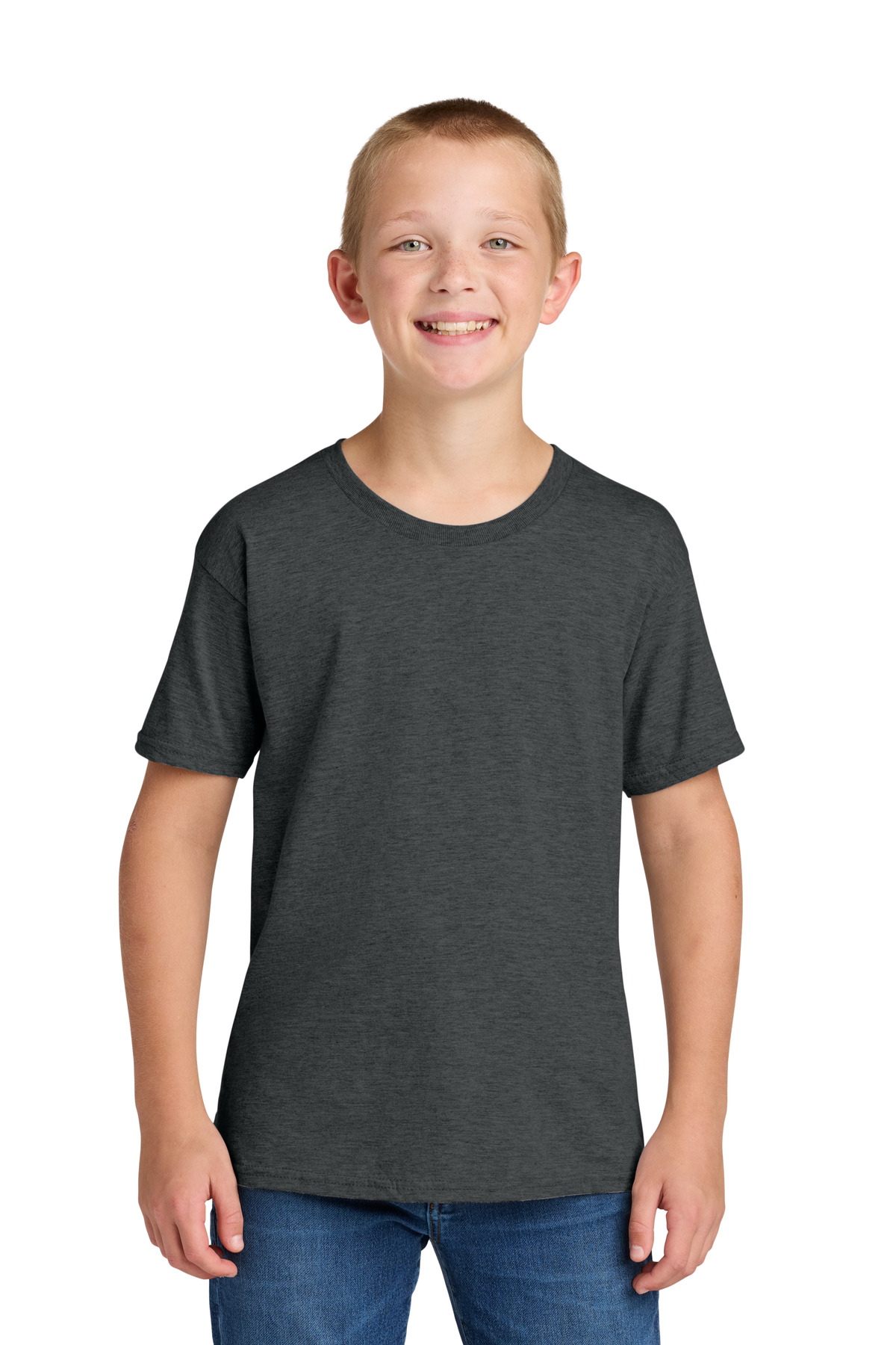 Jerzees 363Y Classics Youth Cotton T-Shirt in Black Heather size XL