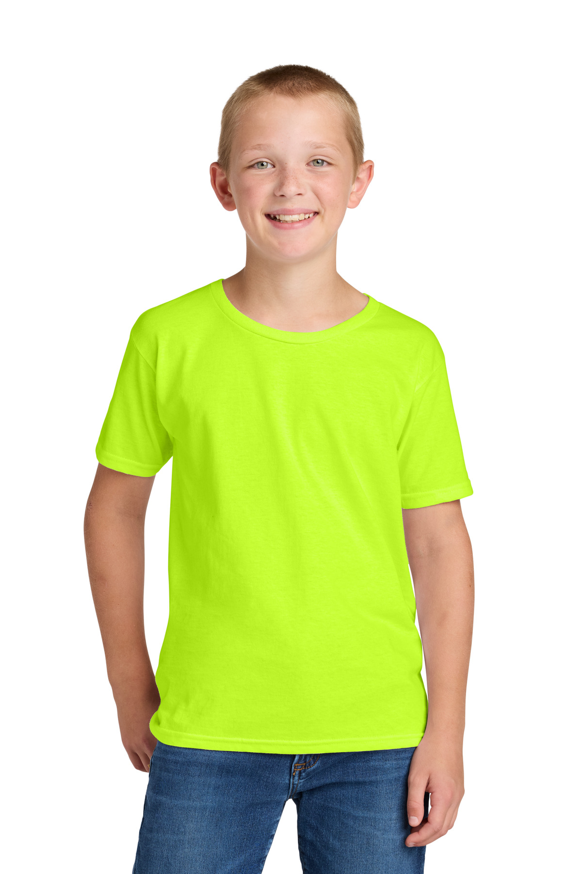 Jerzees 363Y Classics Youth Cotton T-Shirt in Safety Green size Medium