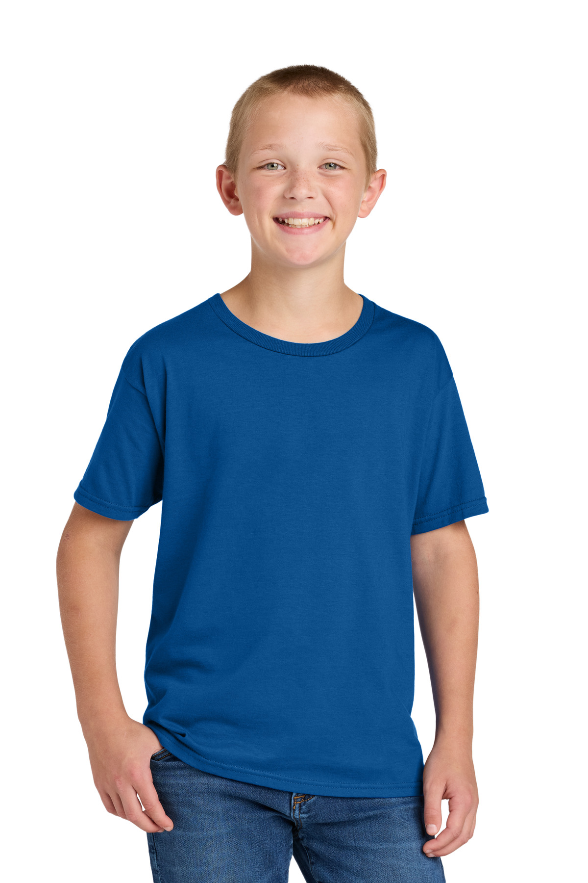 Jerzees 363Y Classics Youth Cotton T-Shirt in Royal Blue size Large