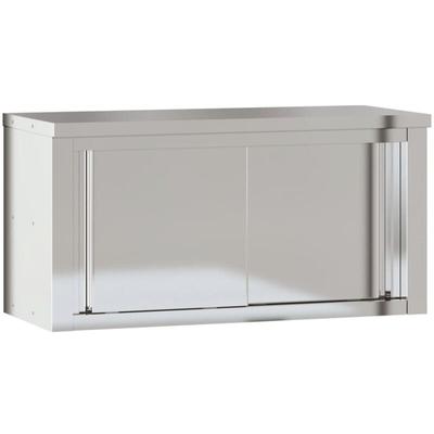 Vidaxl - Küchen-Wandschrank mit Schiebetüren Edelstahl Image