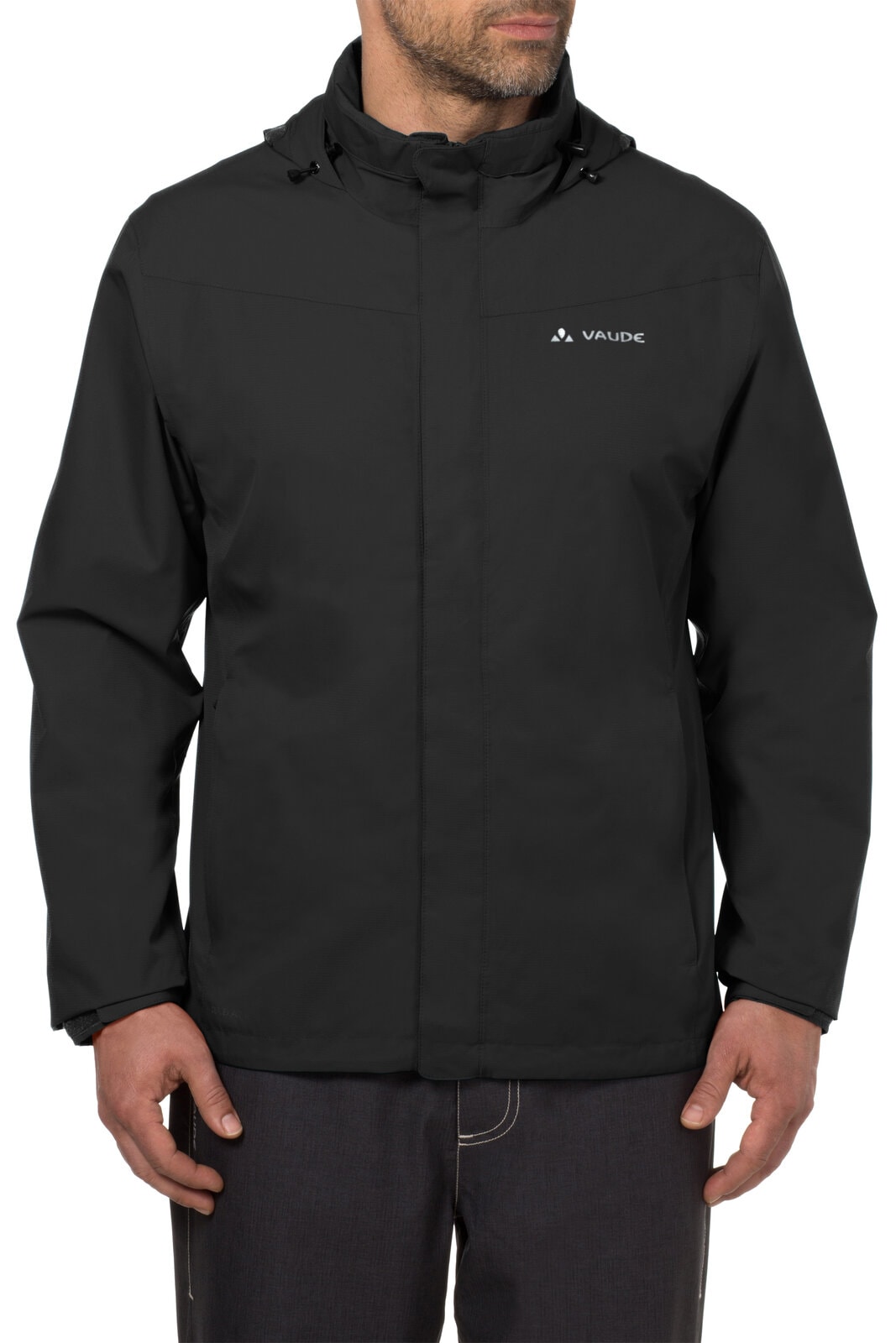 Fahrradjacke VAUDE "MEN'S ESCAPE BIKE LIGHT JACKET", Gr. M, schwarz, Web, Obermaterial: 100% Polyester. Futter: 100% Polyamid. Beschichtung: 100% Polyurethan. Netzfutter: 100% Polyester, mit verstellbarem Klettverschluss, Jacken Image