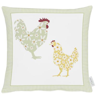 Dekokissen APELT "6711", bunt (grün, weiß, bunt, bedruckt), B:39cm H:5cm L:39cm, Polyester, Baumwolle, Dekokissen_Sitzkissen_Kissenhüllen