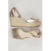 Hallhuber Damen Sandale, Gr. 41, gold, kein Etikett