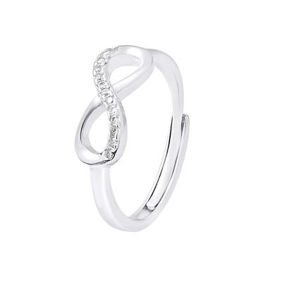 Bague INFINI Oxydes de Zirconium Ajustable Joaillerie Argent 925 - NO END