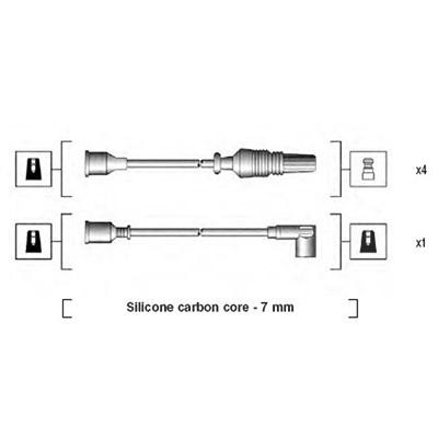 Magneti Marelli Zündleitungssatz [Hersteller-Nr. 941135020696] für Citroën, Peugeot Image
