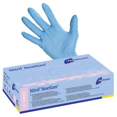 Meditrade 100er-Pack Nitril Einmalhandschuhe »Nitril® NextGen®« XL blau, puderfrei blau Image