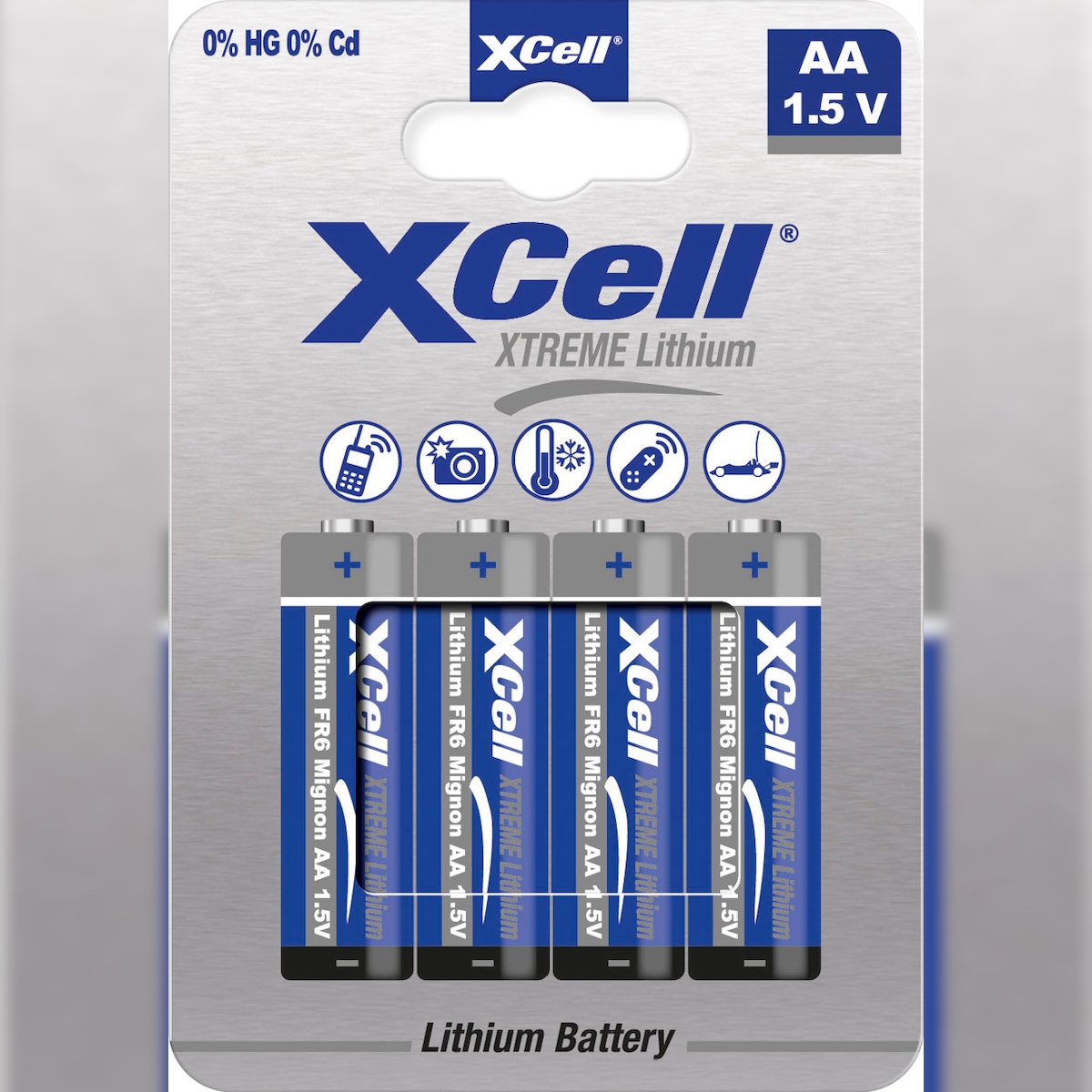 XCell AA, Mignon Lithium Batterie, XTREME Lithium Batterie FR6, L91 1,5V 4er Blister Image