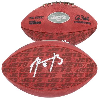 New York Jets Aaron Rodgers signierter Duke Showcase Football Image