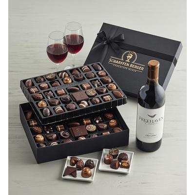 Scharffen Berger® Chocolatier's Collection - 72 Piece With Freehaven Cellars™ Red Wine Blend, Family Item Food Gourmet Candy Confections Chocolate, Collections by Harry & David