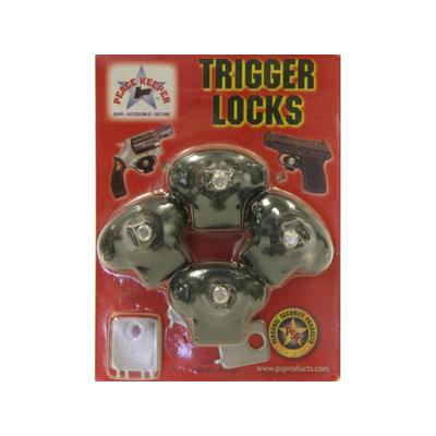 Personal Security Products Bulls Eye Peace Keeper Plastic Keyed Trigger Lock - 4 Pack TG4000