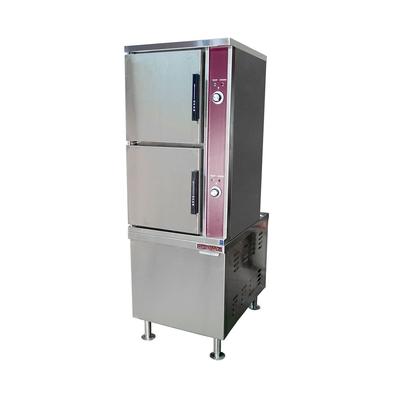 Crown Steam GCX-2-24 LP 6 Pan Convection Commercial Steamer - Cabinet, Liquid Propane, Stainless Steel, Gas Type: LP