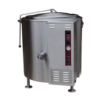 Crown Steam GL-80E NG 80 gal. Steam Kettle - Stationary, 2/3 Jacket, Natural Gas, Stainless Steel, Gas Type: NG