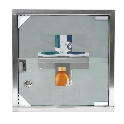 TEMU Medicine Cabinet, Lockable Medicine Cabinet, Cabinet Made Of Stainless Steel, Glass Door With Lock, Cabinet, Medicine Cabinet Image