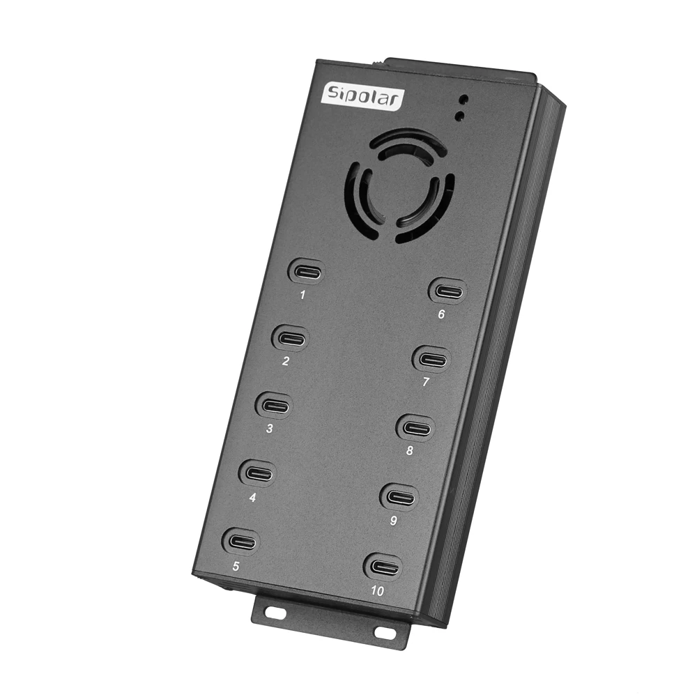 Sipolar 120W betriebene industrielle mehrere 10 port USB-C ladegerät hub typ-c port ladestation für mobile iPhone iPad tabletten Image