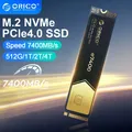ORICO M.2 2TB 1TB NVMe SSD 7400MB/S Disco rigido esterno M.2 PCIe4.0x4 NVMe Solid State Drive per laptop Desktop Lavoro d'ufficio