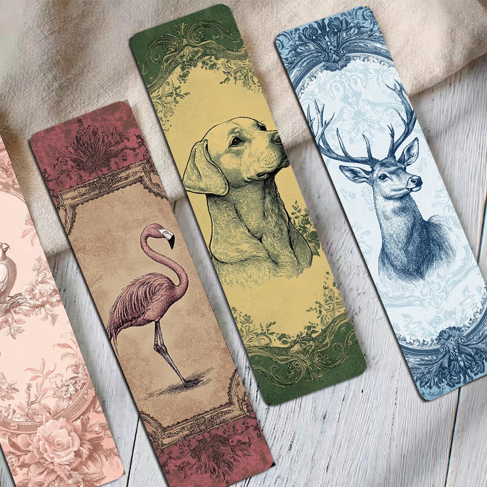 30/60PCS Antike Foto Rahmen Tier Lesezeichen Laptop Gepäck DIY Lesen Stil Buch Landschaft Geschenk Karten Kreative Lesezeichen ﻿ Image
