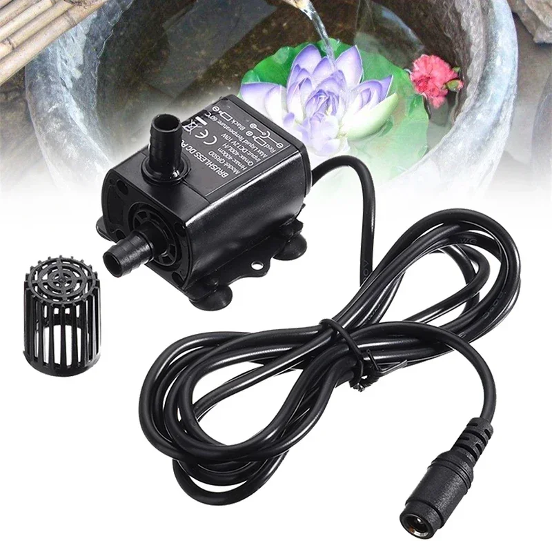 Ultra leise Tauch wasserpumpe DC 12V 10W Mikro brunnen pumpe bürstenloser Pumpen filter wasserdichtes Aquarium 400l/h Image