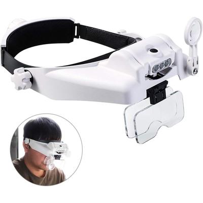Ahlsen - Beleuchtete Kopflupe mit abnehmbaren LEDs, Lesekopflupen, Visier, Casque de visière, Lupe Image