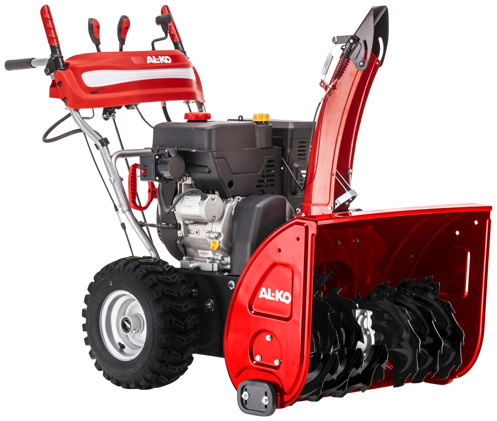 Benzin-Schneefräse AL-KO "Snow Line 700.4 E LED", rot, B:77cm H:87,5cm T:117cm, Schneefräsen, 70 cm Räumbreite, 7.8 kW Motorleistung