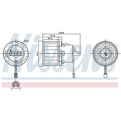 Nissens Innenraumgebläse [Hersteller-Nr. 87610] für Peugeot Image