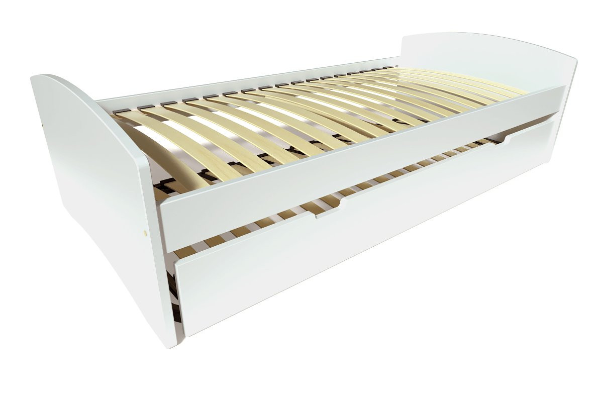 Lit gigogne 80x190 Happy pin massif - Blanc