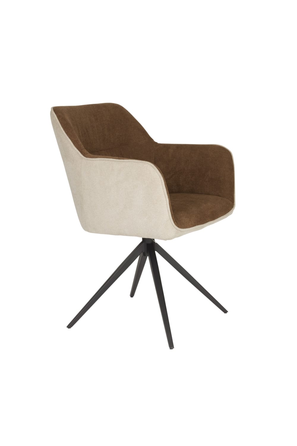 Fauteuil design en polyester marron