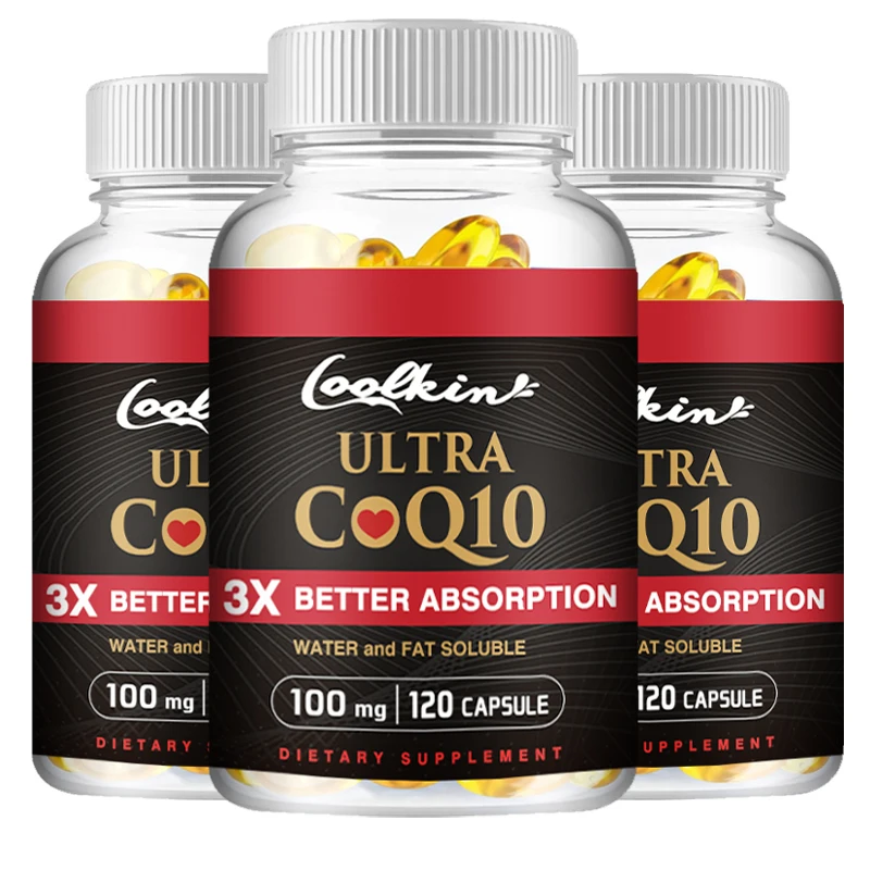 Ultra CoQ10 Supplements - Promotes Vascular and Heart Health, Supports Energy Production, Antioxidant - 120 Capsules