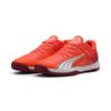 Trainingsschuh PUMA "Accelerate Turbo Handballschuhe Erwachsene", Gr. 42, rot (glowing rot weiß schwarz crimson schwarz), Obermaterial: Textil, Synthetik; Futter: Textil; Innensohle: Textil; Laufsohle: Gummi, Synthetik, Schuhe