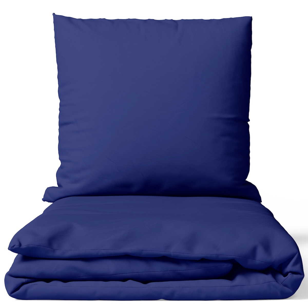 NYVI Bettwäsche Set DreamScience Mikrofaser Uni - Atmungsaktiv & Weich - Mit Reißverschluss 135x200 + 80x80 cm navyblau Image