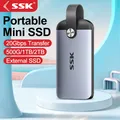 SSK SSD da 1 TB SSD portatile Unità a stato solido esterne SSD di tipo C da 2000 MB/s Disco rigido esterno da 1 TB USB 3.2 Gen2 per laptop MacBook
