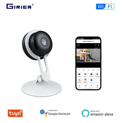 GIRIER Tuya Wifi Smart Überwachungs kamera für Baby phone Indoor Smart IP-Kamera unterstützt Nachtsicht 2-Wege-Talk funktioniert mit Alexa
