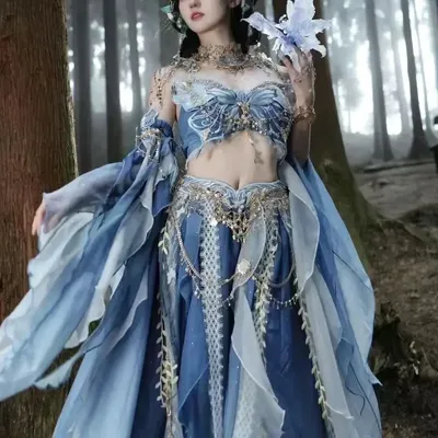 Schmetterling Hanfu Elf Exotischer Stil Kleid Anzug Western Region Prinzessin Kleid Mädchen Kleidung Image