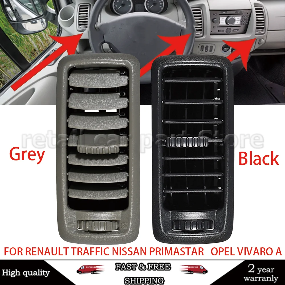 Auto Heizung Grille Diffusor Center Panel Für Renault Trafic Opel Vauxhall Vivaro Nissan Primastar dash air vent Schwarz Grau Image