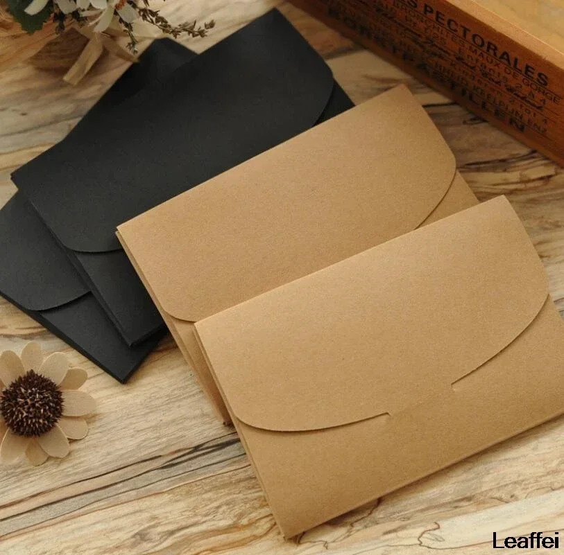 10 teile/los DIY Umschlag postkarte Vintage Multifunktions Leere Kraftpapier box Paket papier 3 Farben Image