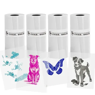 Transparent Thermal Self-Adhesive Paper Color On Clear 57x25mm Used For Portable printer Thermal Printer Photo Printing Paper