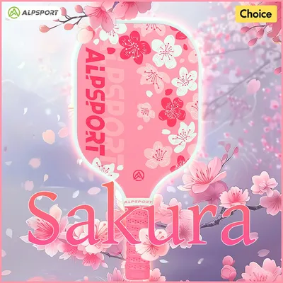 ALPSPORT Neues Sakura Goddess-Modell Von der USAPA zugelassener rosa Pickleball-Schläger Einzel-Unibody für Damen T700-Kohlefaser Leichtgewichtig, langlebig, geeignet für Anfänger Pro mit kostenlosem Image