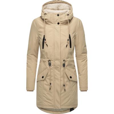 Wintermantel RAGWEAR "Elsien", Damen, Gr. 5XL (50), grau (taupe), Obermaterial: 100% Polyester, Innenfutter: 100% Polyester, Wattierung: 100% Polyester, modisch, tailliert ca. Mitte Oberschenkel, hoch geschlossener Ausschnitt, Langarm Ärmel ohne... Image